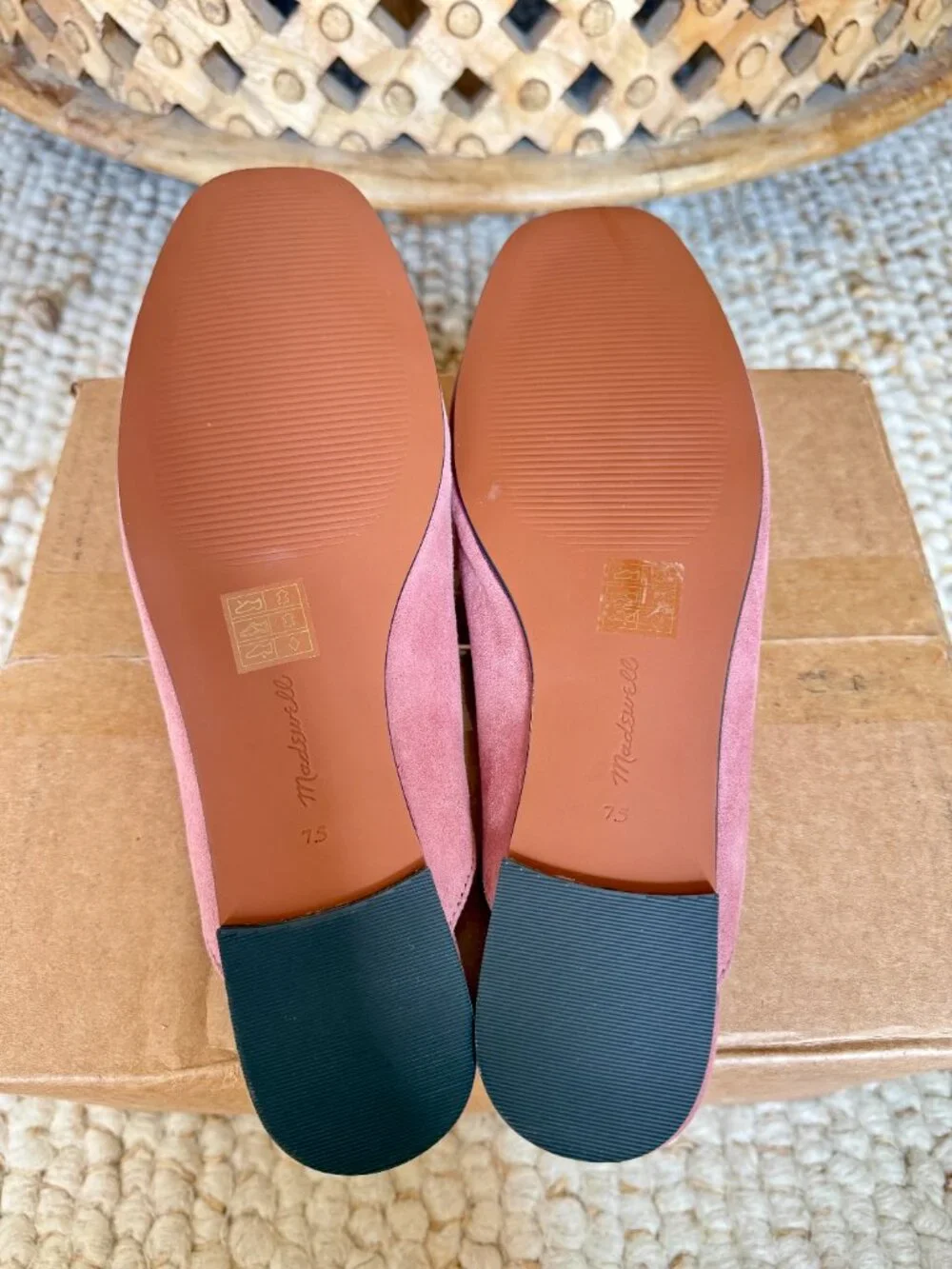 Madewell Greta Ballet Flat Mule in Suede (NWOT) | Withered Rose (size 7.5)